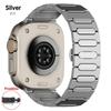 Роскошный титановый браслет для Apple Watch 10 46 мм Ultra 2/1 49 мм металлический мужской ремешок для iWatch Series 9 8 7 6 5 se 42 мм 44 мм 45 мм Correa