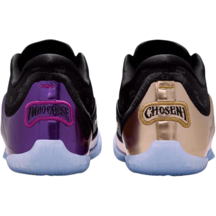 Nike Детские баскетбольные кроссовки Lebron 23 Mid top Золотисто-фиолетовые Детские IQ6709-001