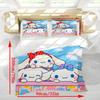 Cinnamoroll Sanrio 3D Детский Комплект Постельного Белья Пододеяльник Комплекты Комфорт Подходит Для Детей И Взрослых Милый Набивной Мультфильм