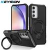 KEYSION Противоударный чехол для Samsung A54 5G A34 A24 A15 A14 LTE A13, силиконовый + подставка для ПК, задняя крышка для телефона Galaxy A05S A04S