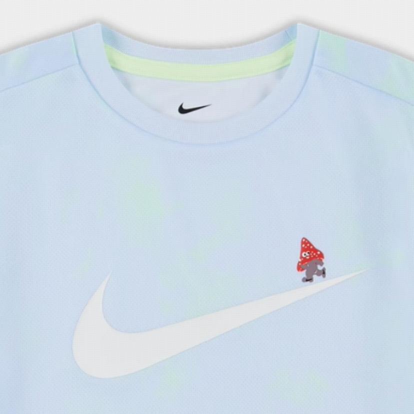 Nike Футболка с коротким рукавом Dri-Fit, удобная, дышащая, быстросохнущая, детские топы, футбольно-серый II6478-085