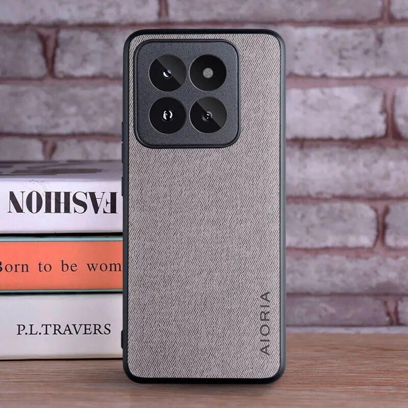 Чехол для Xiaomi 14 13T 12T Pro 13 Ultra, роскошный текстильный кожаный чехол для телефона, чехол для xiaomi 14 pro, чехол