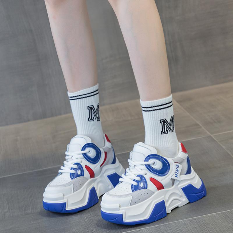 Спортивная обувь для отдыха, женская, с толстой подошвой, с увеличенным ростом, 2024, новая модная повседневная простая универсальная обувь для женщин, осеннее время