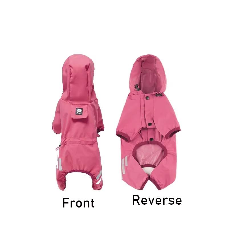 Dog Raincoat 1PC Cats and Dogs Can Be Towed Color Blocking Summer Breathable Rain Poncho Small and Medium Dogs Pet Supplies