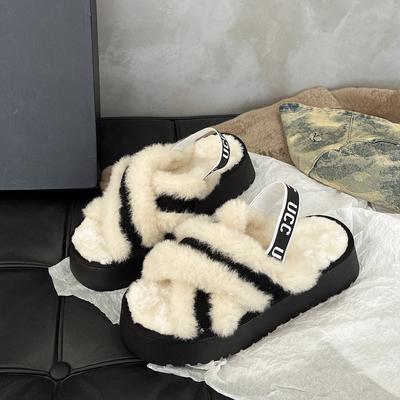 Новые зимние женские тапочки модный дизайн теплые тапочки домашние тапочки с открытым носком женские хлопковые туфли тапочки для женщин