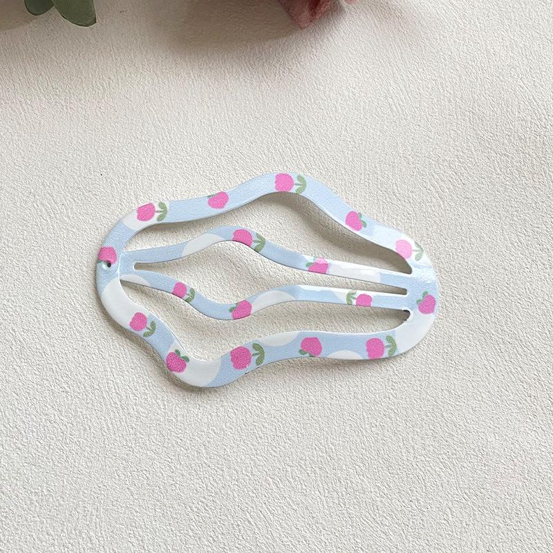 Cute Cloud Hollow Hair Clip Sweet Girl Print Bowknot Fruit Hair Clip Forehead Bangs Clip Hairpin