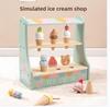 Bread Wooden Maker Ice Cream Shelf Dressing Table Children Toy
