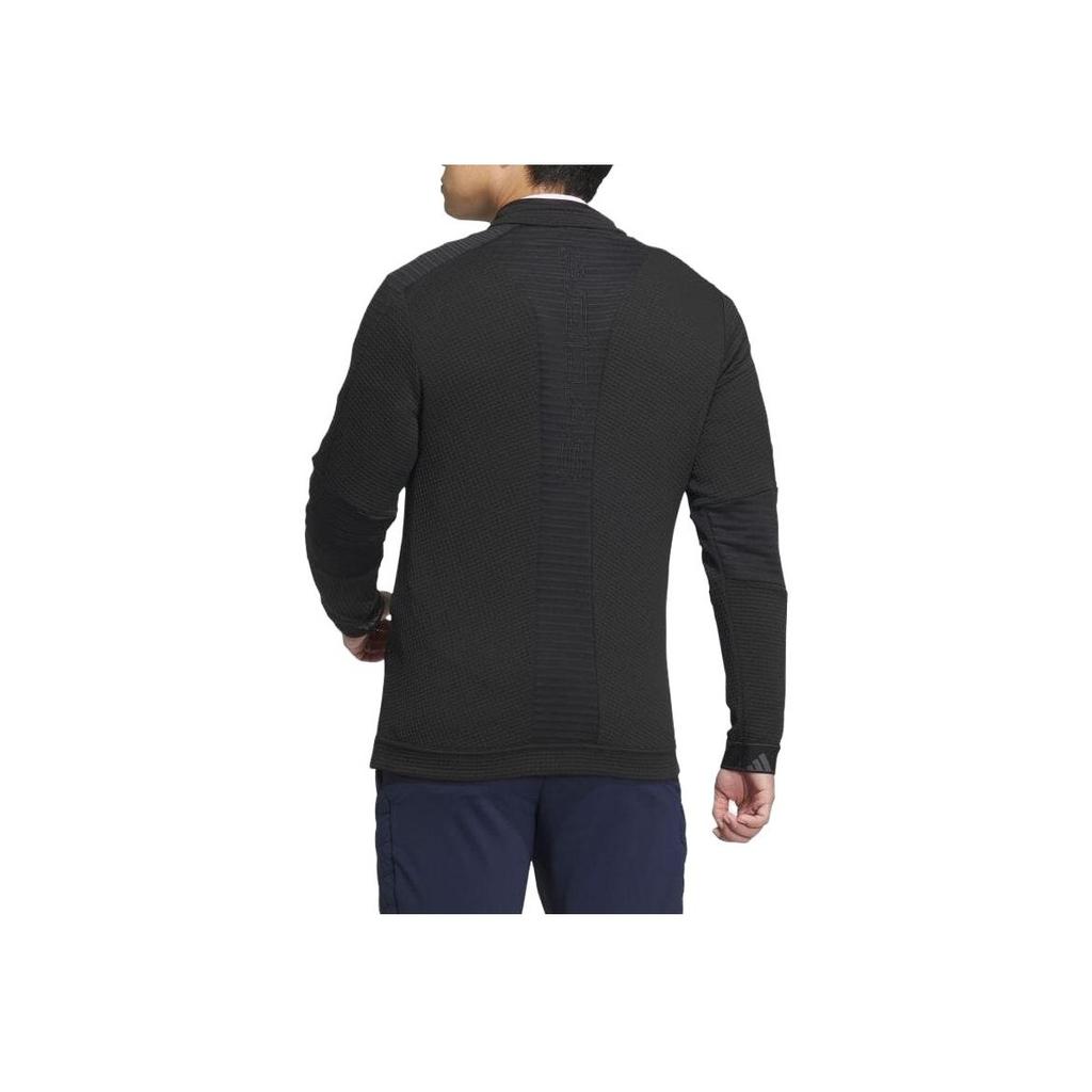 Adidas Теплая мужская куртка с длинным рукавом и воротником-молнией, черный цвет HY0952