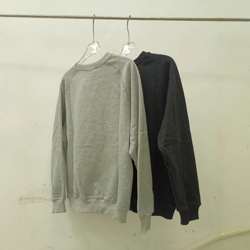 Basic Hip Hop Embroidery Letter Crewneck Sweatshirt Casual Pants Set Young Men