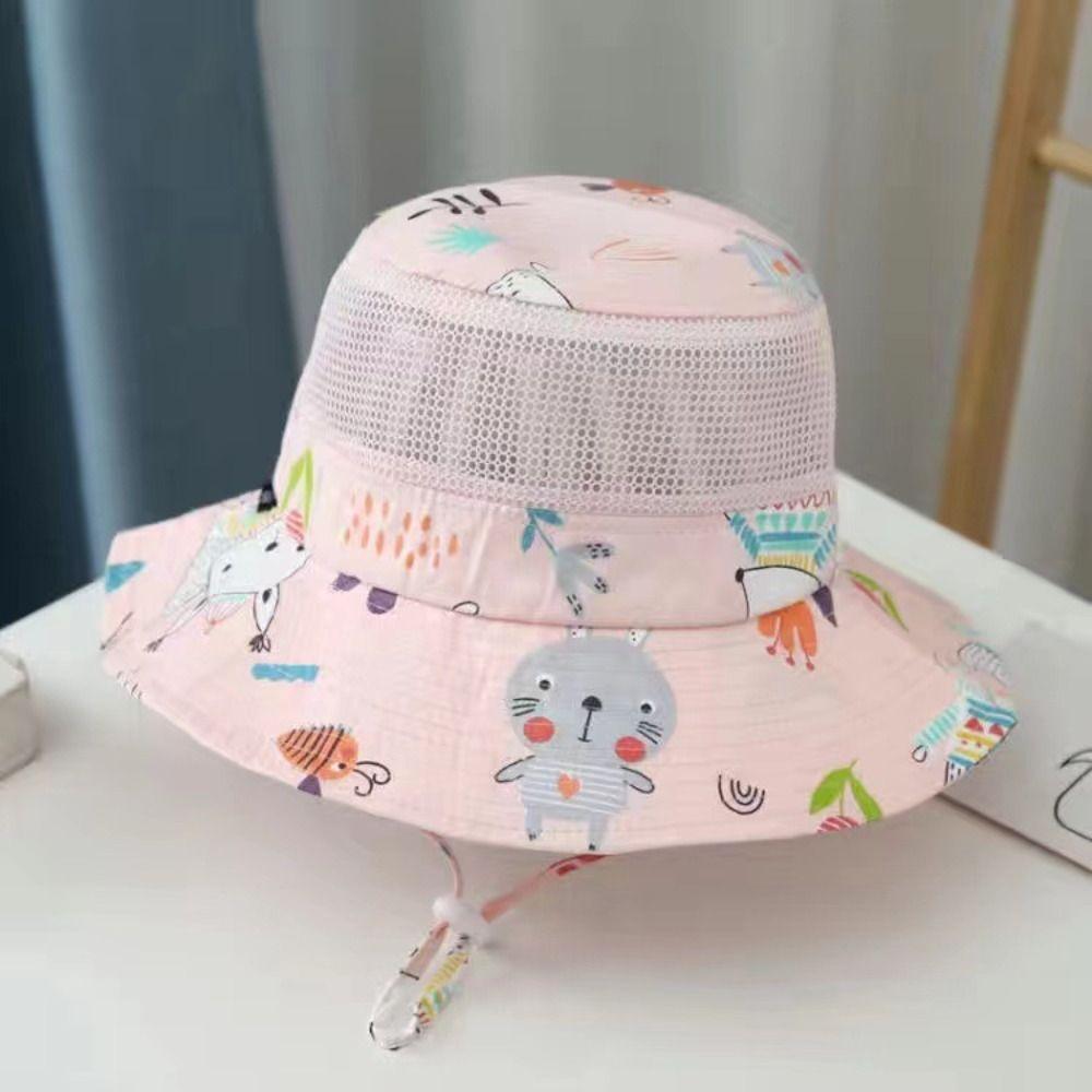 Дышащая летняя шляпа от солнца с принтом из мультфильмов, детская шляпа рыбака, новая шляпа от солнца