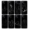 Чехол для телефона для Xiaomi Mi 11 Lite 5G NE 11i 11T 12 Pro Poco F1 F3 X3 GT X4 NFC Pro, чехол в стиле минимализма, линии искусства, сексуальный поцелуй любовника