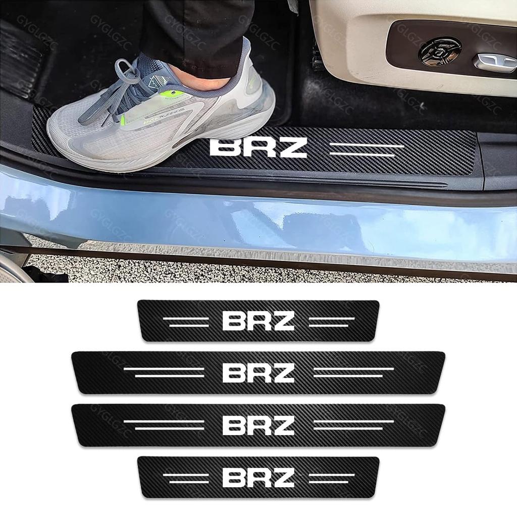 Накладка на порог BRZ для защиты бокового порога автомобиля, текстура углеродного волокна, подходит для автомобиля