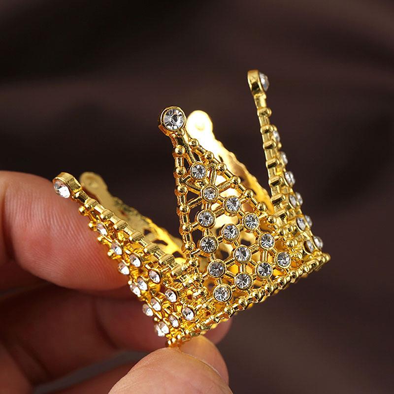 Мини-корона из сплава, корона принцессы, детские аксессуары для волос, день рождения, фестиваль, представление, вечеринка, инструмент для украшения торта