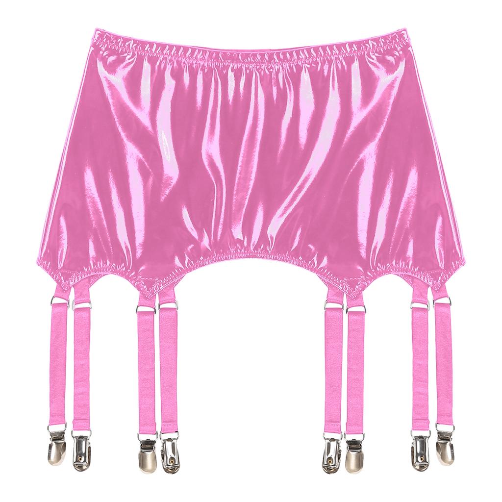 Женские кожаные подвязки для чулок, ремни для чулок с 8 металлическими зажимами, нижнее белье