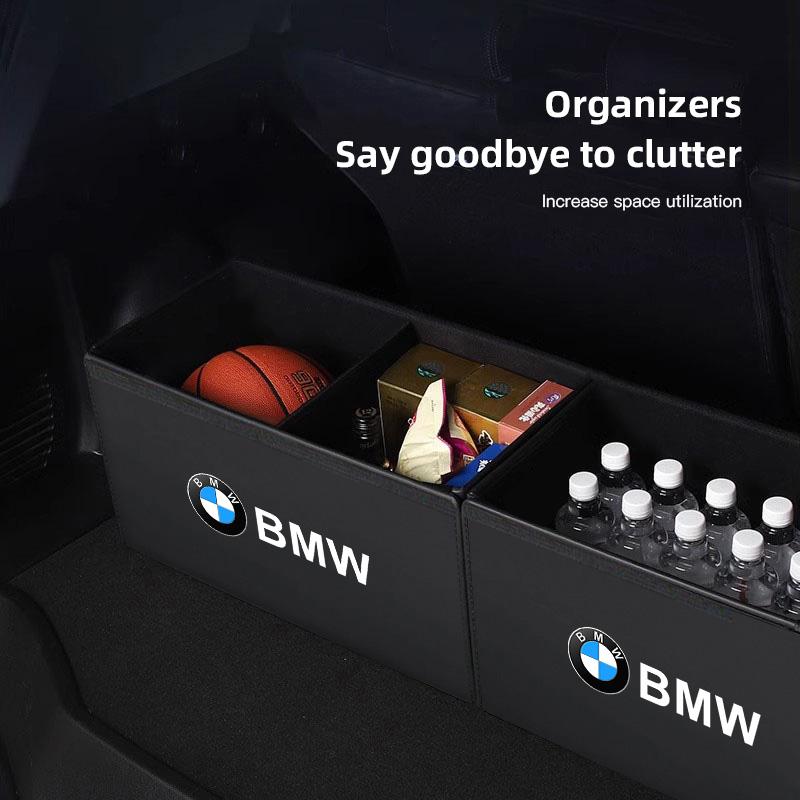 Large Capacity Leather Car Trunk Organizer Box Interior Toolbox For BMW X1 X2 X3 X5 X4 X6 X7 G30 G20 G32 G11 G12 F40 F30 F20 F10 QS4