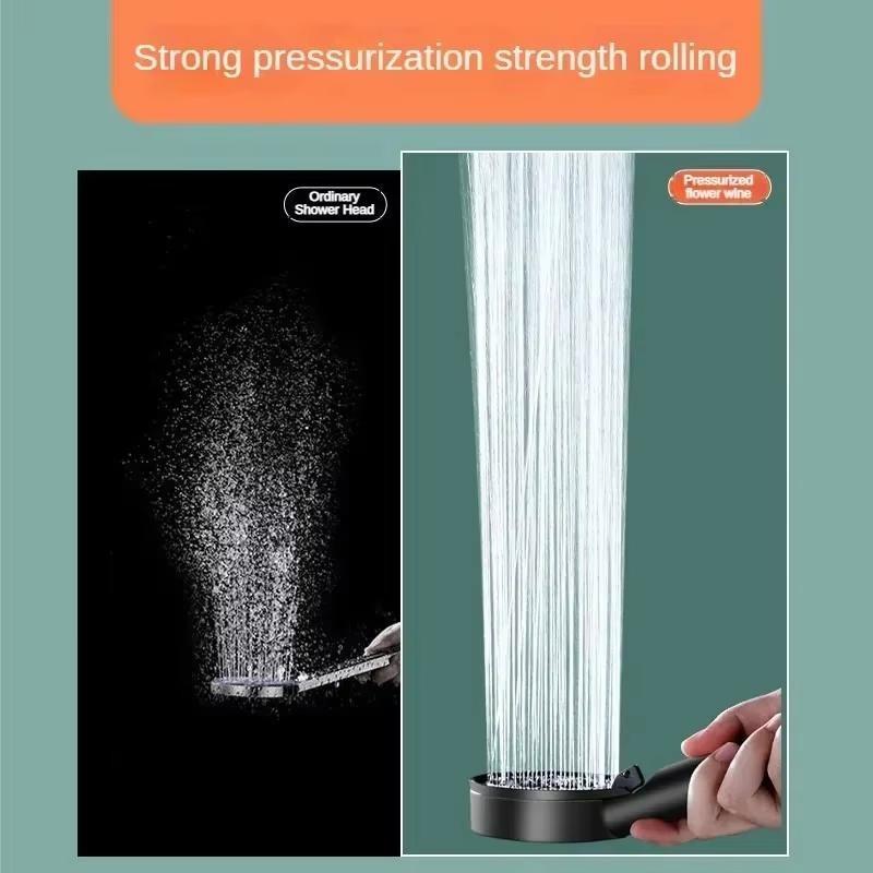 Насадка для душа высокого давления, 5 режимов, регулируемые насадки для душа со шлангом, экономия воды, насадка-распылитель с одной кнопкой, аксессуары для ванной комнаты