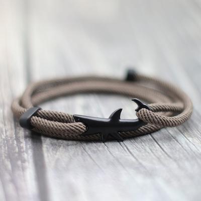Браслет с акулой, морское животное, мужской, женский, многослойный, регулируемый, браслет для выживания, пляжные украшения, подарок для влюбленных, на удачу, красный браслет