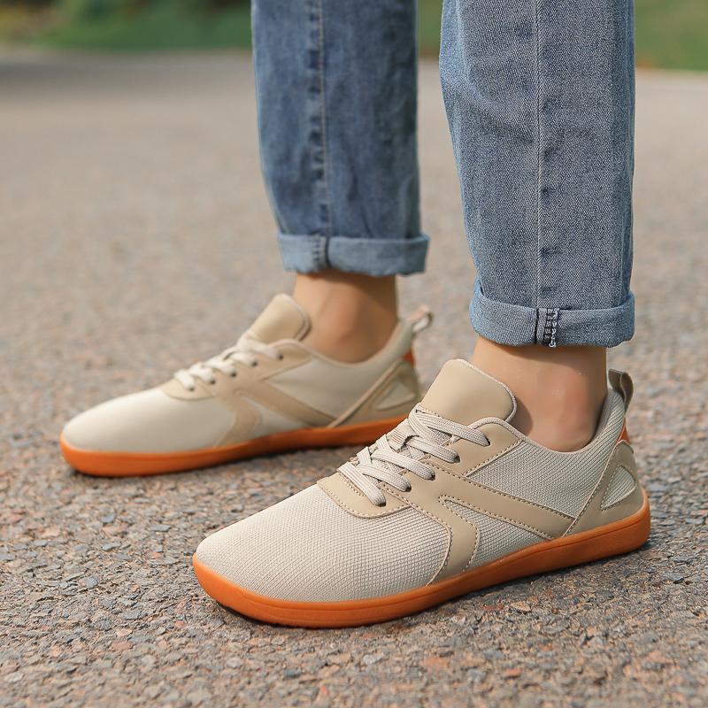 Широконосые повседневные спортивные туфли для пар, обувь для ходьбы босиком, плоская обувь, дышащие сетчатые кроссовки для кросс-тренинга