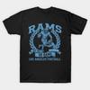 Мужская черная футболка с принтом Rams Vintage Football Принт на хлопковой футболке методом термотрансфера без обрезки