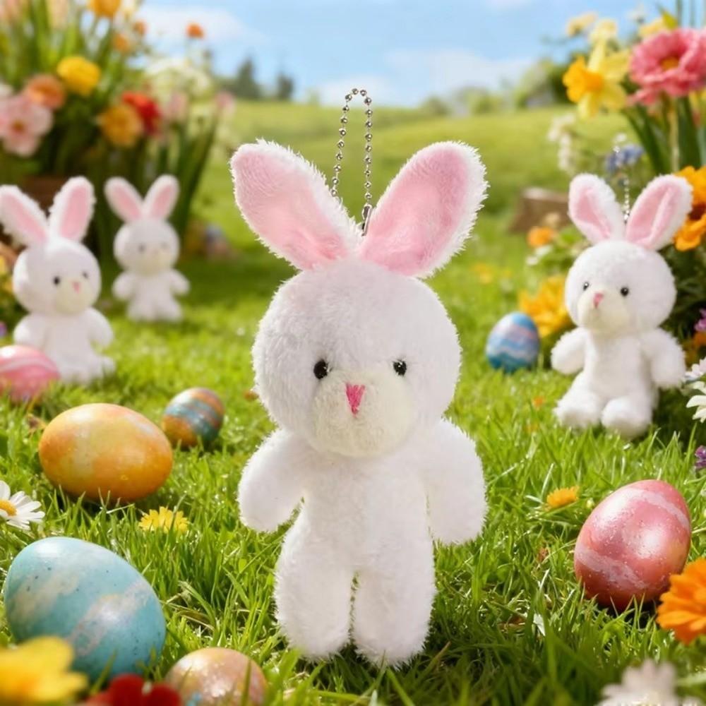 1/2Pcs Bouquet Accessories Bunny Plush Dolls Rabbit Easter Basket Fillers Bag Pendant  Kids Birthday