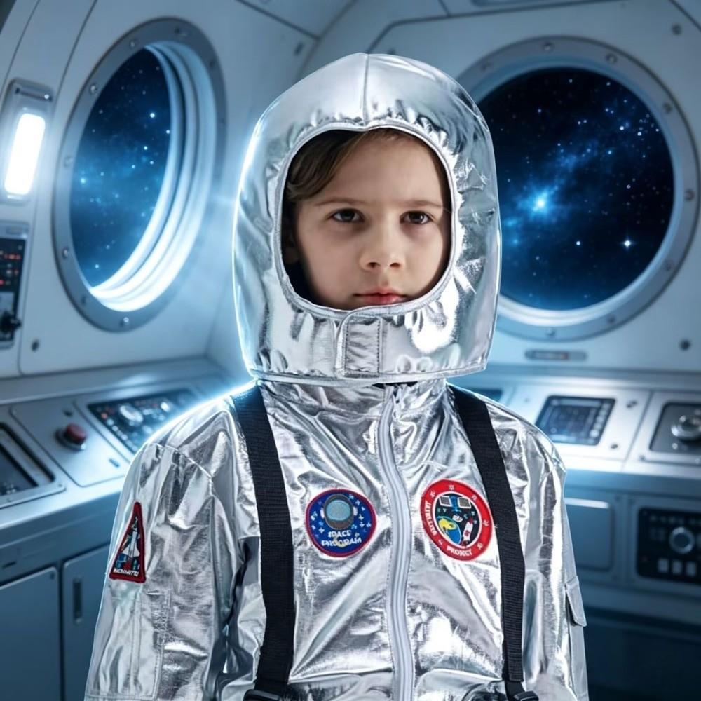 Jumpsuit Style Spacesuit Silver Cosplay Costume Couple Costume Space Suit Stage Performance