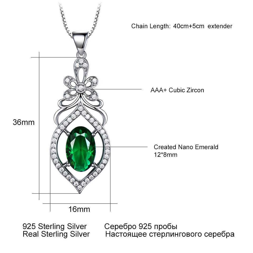 Umcho Ожерелье, созданное овальным изумрудом, драгоценным камнем, классические ожерелья и подвески с цепочкой, юбилей, день рождения, день Святого Валентина, ювелирные изделия, подарки