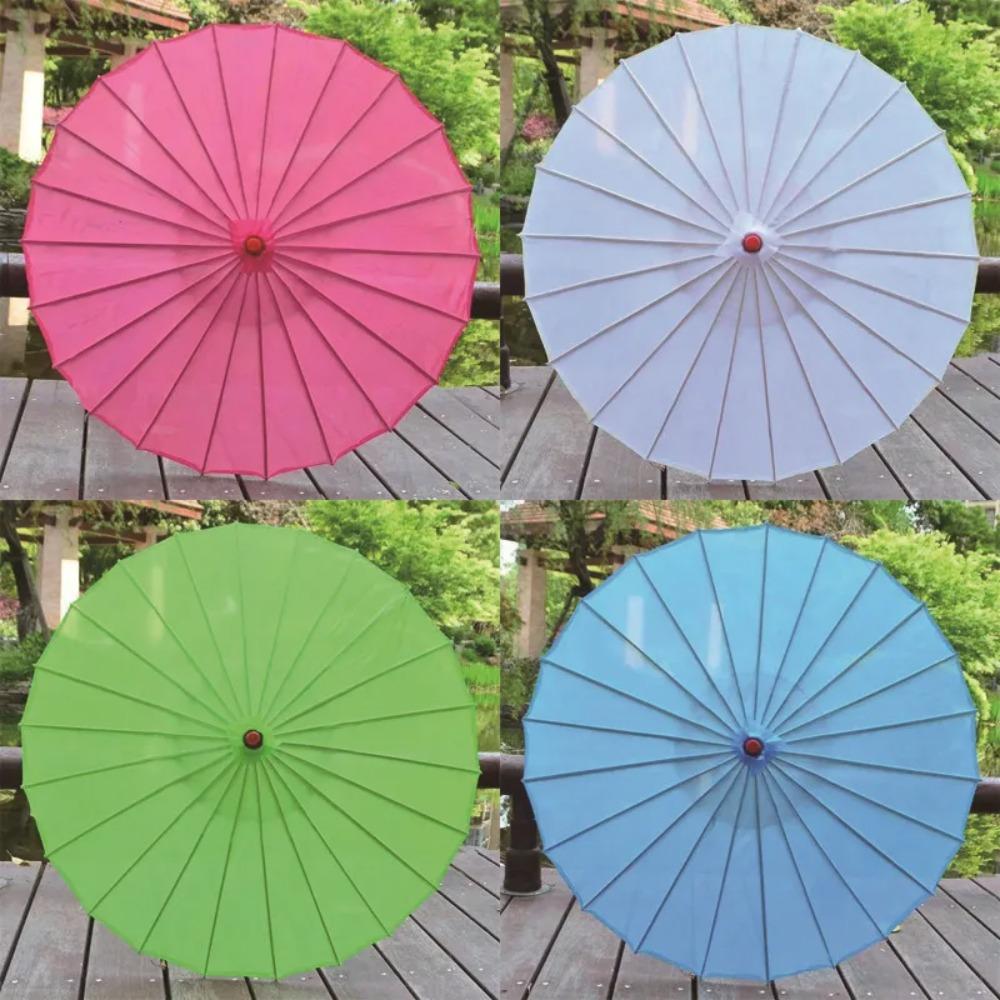 Vintage Handmade Paper Umbrella Traditional Blank Paper Umbrella DIY Painting Paper Umbrella Home