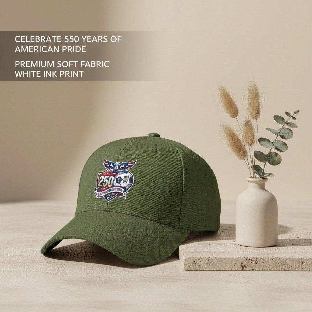 [Patriotic Baseball Cap] 250Th Anniversary USA Semiquincentennial Printed Black Polyester Adjustable Breathable Sun Protection Casual Outdoor Sports
