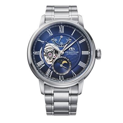[Orient Star] ORIENT STAR Автоматические часы M45 F7 Механические Фазы Луны Японского производства 2-летняя гарантия RK-BT0002L Мужские Темно-синие