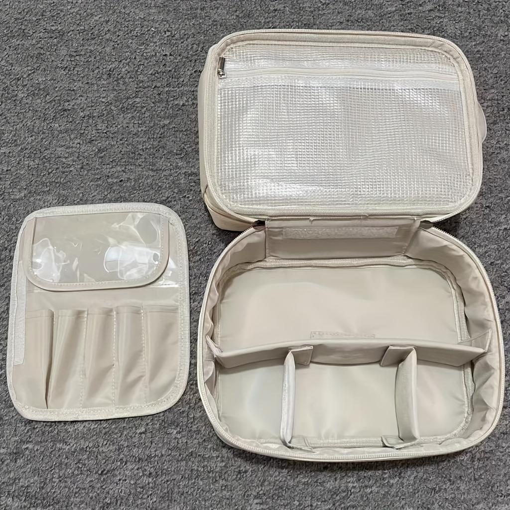 1 шт. Портативная дорожная косметичка, водонепроницаемая, с несколькими отделениями, органайзер для косметики и туалетных принадлежностей для женщин, косметичка для хранения