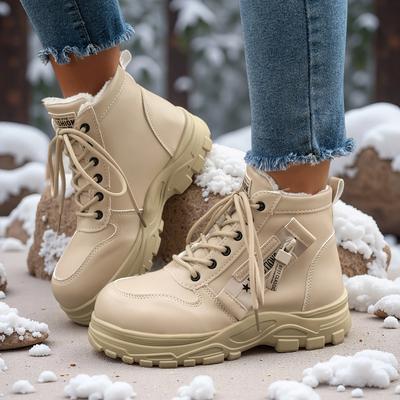 Женские кроссовки повседневные высокие кеды женские толстые на шнуровке спортивные туфли дизайнерские кроссовки для женщин зимние плюшевые на подкладке теплые туфли