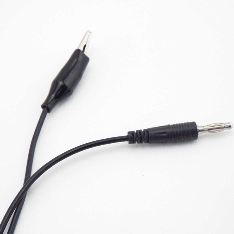 1M Dual Alligator Clip Crocodile Lead To 4mm Banana Connector Oscilloscope for Test Probe Electrical Cable Red Black