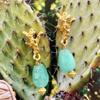 Модные серьги-кораллы из океана, изготовленные из нержавеющей стали с золотым покрытием и сохранением цвета
