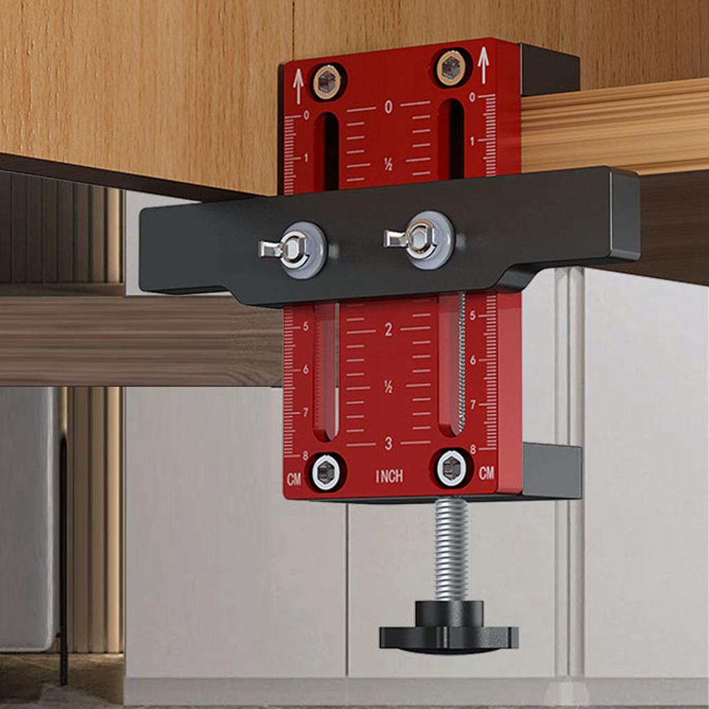 Монтажный зажим для дверцы шкафа, с опорным рычагом и зажимом, корпус из алюминиевого сплава, инструмент для установки шкафов с лицевой рамой или без рамы