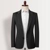 Spring and Autumn Men's Suit Single West Single Row Two Button Fashion Casual Double Sided Nylon Wool Suit Men's Jacket