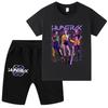 WA1235 Детские футболки с короткими рукавами и принтом Kpop Rumi Zoey Mira, шорты, комплекты брюк