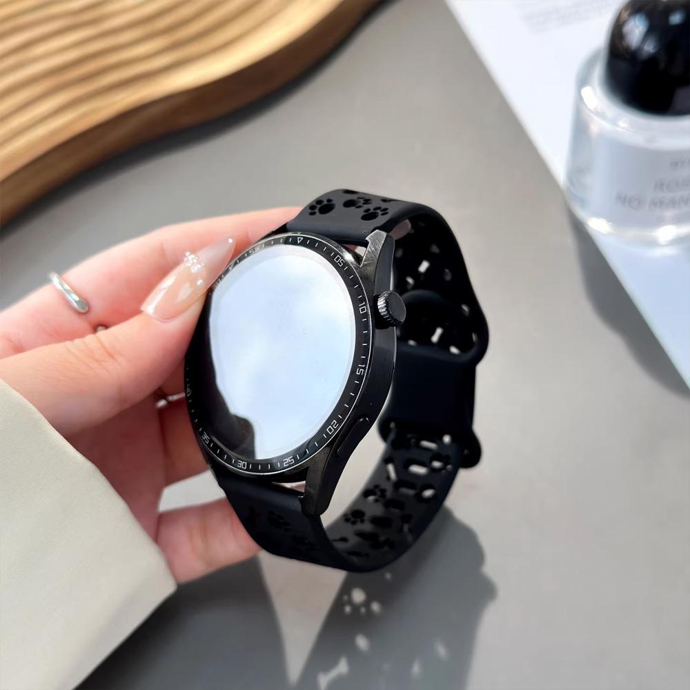 2 шт. Ремешки для Samsung Galaxy watch 4/5/6/7 Гравировка Лапа Собаки Браслет Correa Ремешок Пояс для HUAWEI watch GT 4/5/6/Pro