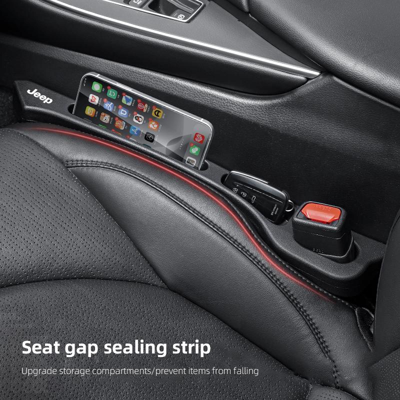 2Pcs Car Seat Gap Filler Plug Sealing Strip Accessories For Jeep Grand Cherokee Wrangler JK Gladiator Compass Renegade Wagoneer AKW1