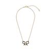 Chanel 25B Autumn Winter Bow Design Lucky Necklace Unisex necklace Gold ABG277-B21852-U3435