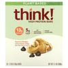 Think!, High Protein Bar, Peanut Butter Chocolate Chip, 10 Bars, 50G (1.76Oz) Each