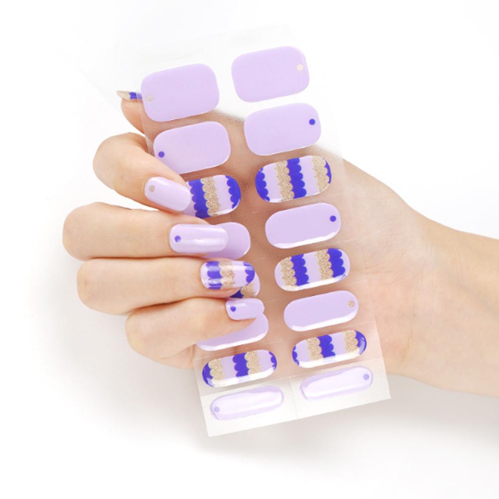 Лак для ногтей Novidades Designer Women Salon Nail Decals Sticker Pure Solid Tips Nail Self set Co K7H2