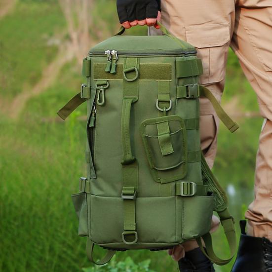 Рыболовный рюкзак с держателем для удилища, большой вместимости, водонепроницаемая ткань Оксфорд, для активного отдыха, кемпинга