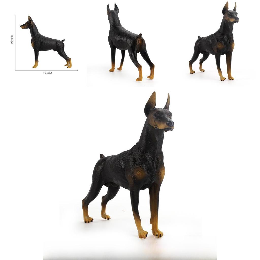 ПВХ Игрушка Модель Собаки Добермана для Детской Образовательной Фермы и Сцены с Животными