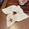 Head Wrap Hollowed-out Square Hair Circle Lace Heart Cherry Ponytail Rubber Rope Square Scarf