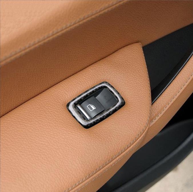14-17 BMW X3/X4 F25/F26 Наклейка накладка на переключатель стеклоподъемника из углеродного волокна