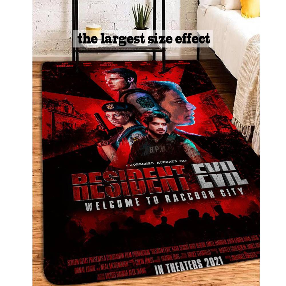 1PC Game R-Resident Evil Bathroom Mat Kids Room Bedroom Decoration Balcony Anti-Slip Doormat Living Room Welcome Rug