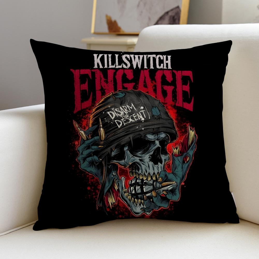Metal KKillswitch EngageS Cushion Cover Breathable and skinfriendly linen pillowcase square removable and washable cushion