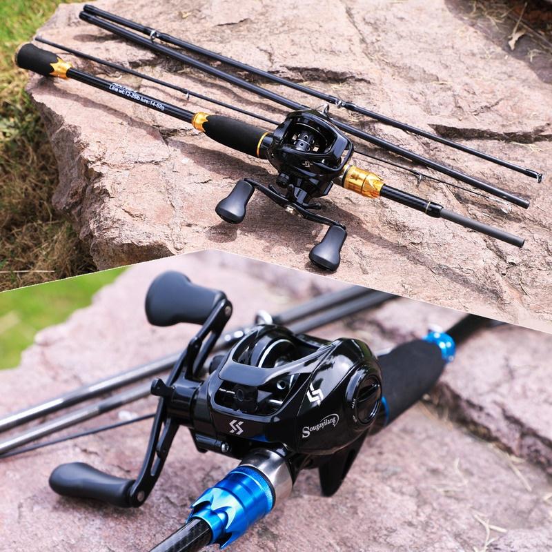 Набор катушек для пресноводной и морской удочки, 1,8-2,1 м, дорожная удочка, 12 + 1BB, катушка для приманки, окунь