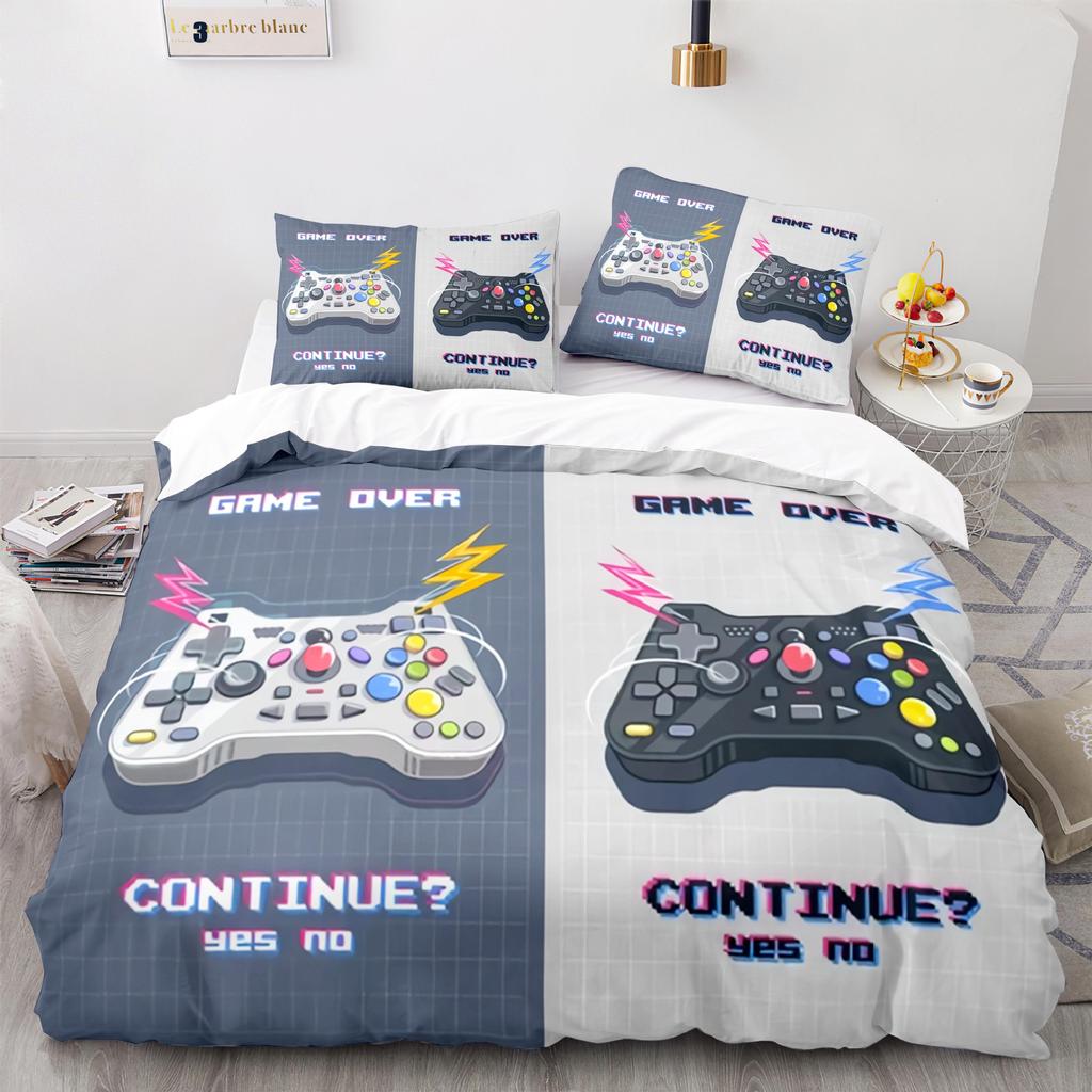 Cool Gamepad 3D Bedding Set Duvet Cover Pillowcases Polyester Quilt Cover Room Decor For Teens Single Double Twin Queen King