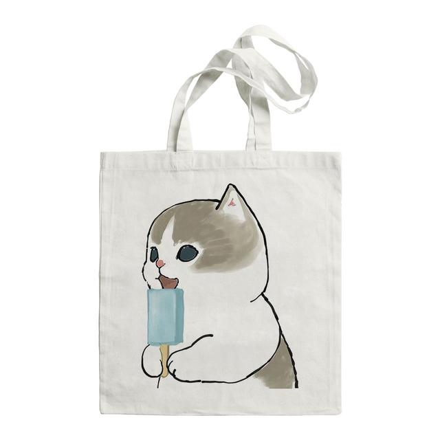 Kawaii Cat Tote Сумки Для Женщин Холщовые Сумки Большой Емкости Женский Покупатель Сумка Сумки На Ремне Симпатичные Аниме Покупки Хлопковая Сумка